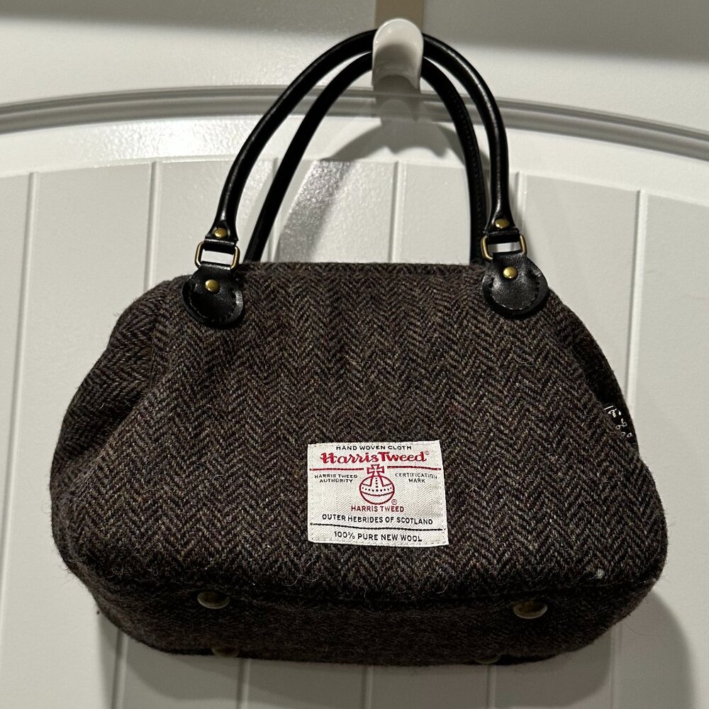 Wool Harris Tweed Carpet Bag